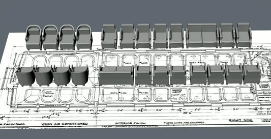 CPR Cape Series Solarium-Lounge Interior Kit HO Scale